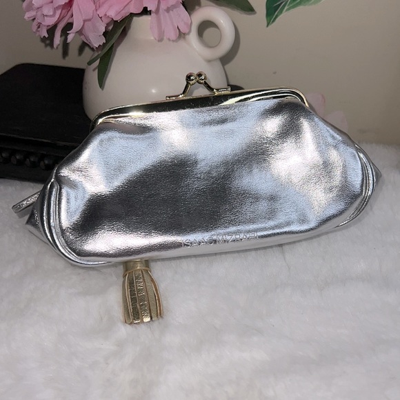 Isaac Mizrahi Mini Silver Clutch - Picture 2 of 6